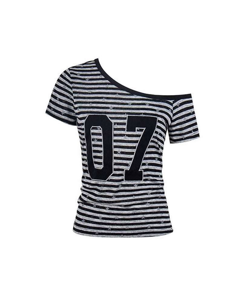 레트로 스트라이프 반팔