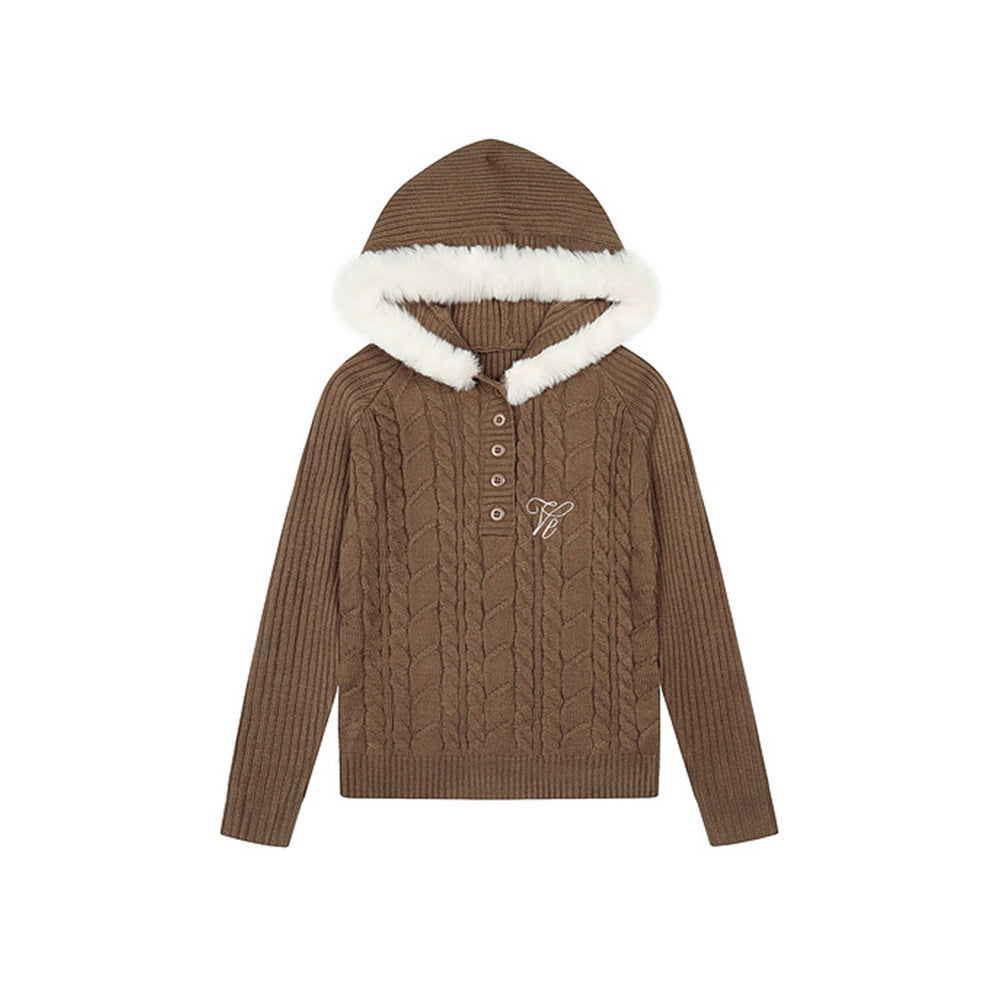 Embroidered hooded sweater (women's)