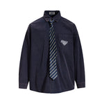 Distressed versatile long-sleeved shirt