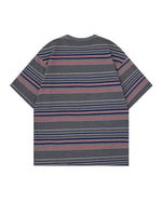 Retro color-blocked short-sleeved shirt