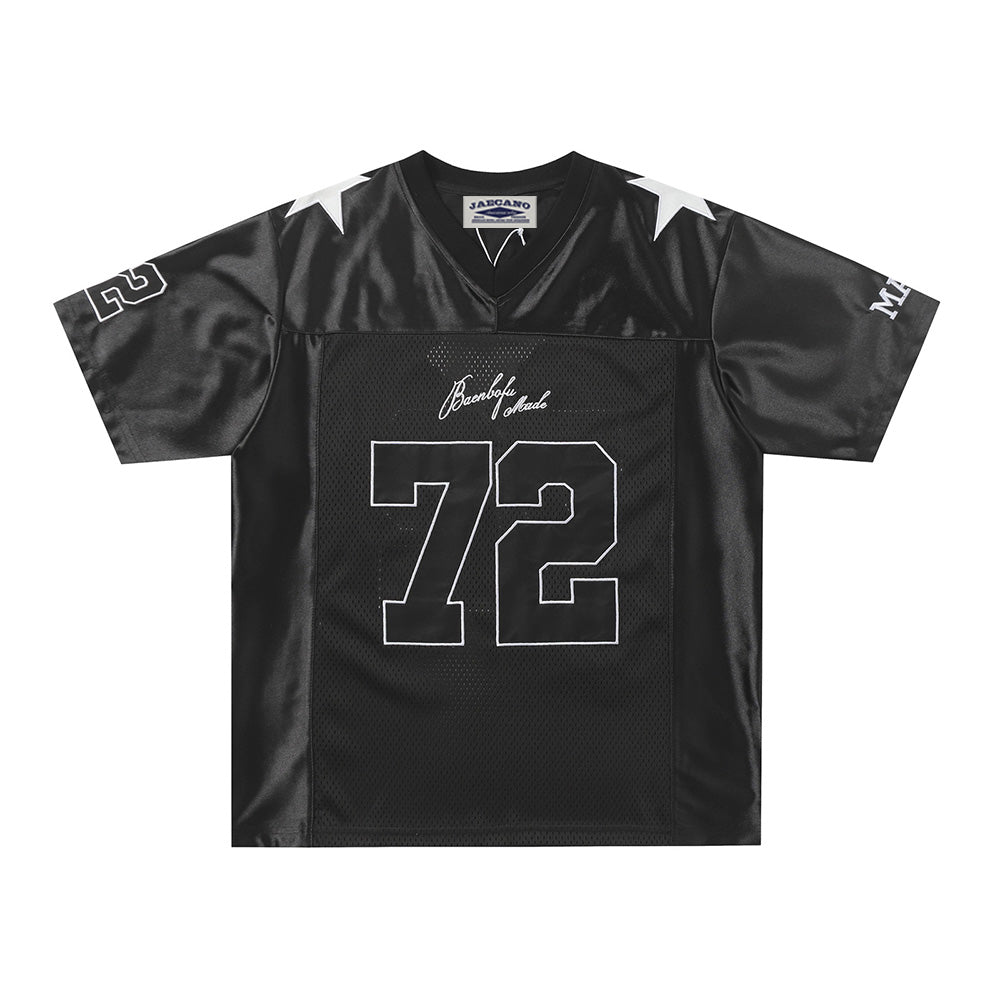 Spliced sports short sleeves