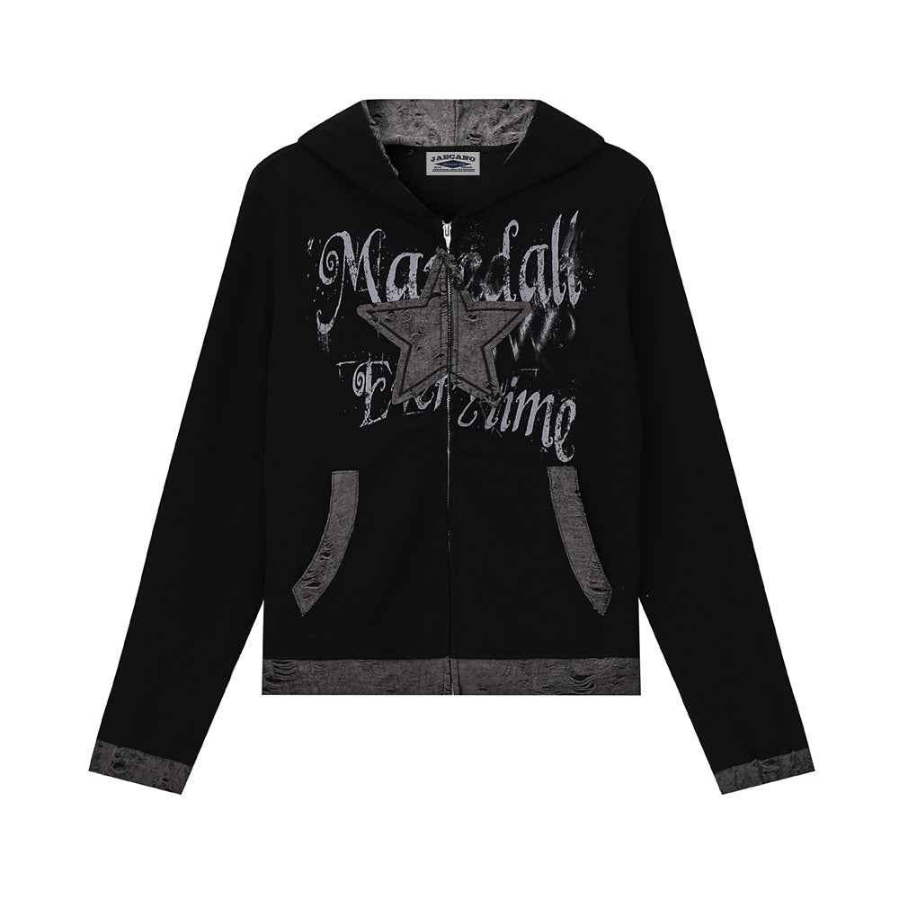 復古連帽衛衣外套(女款)