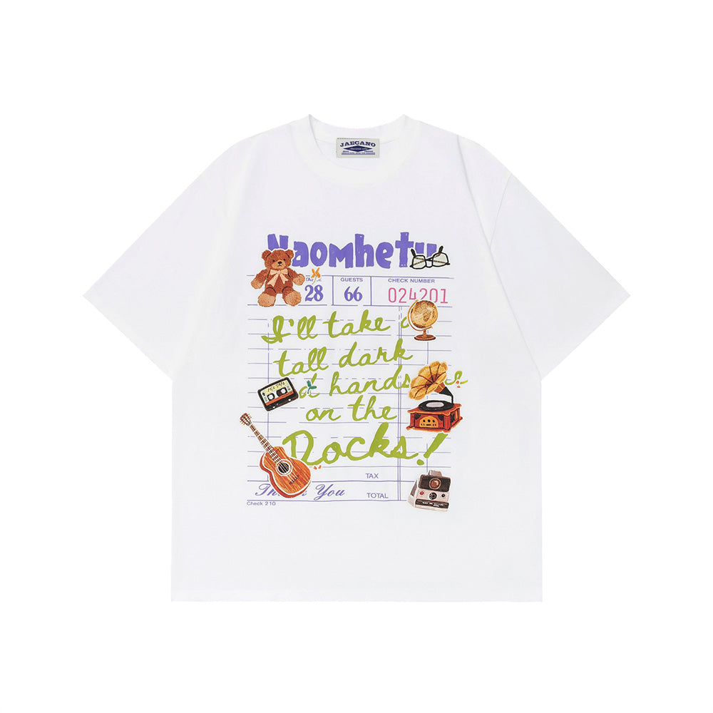 귀여운 프린트의 반소매