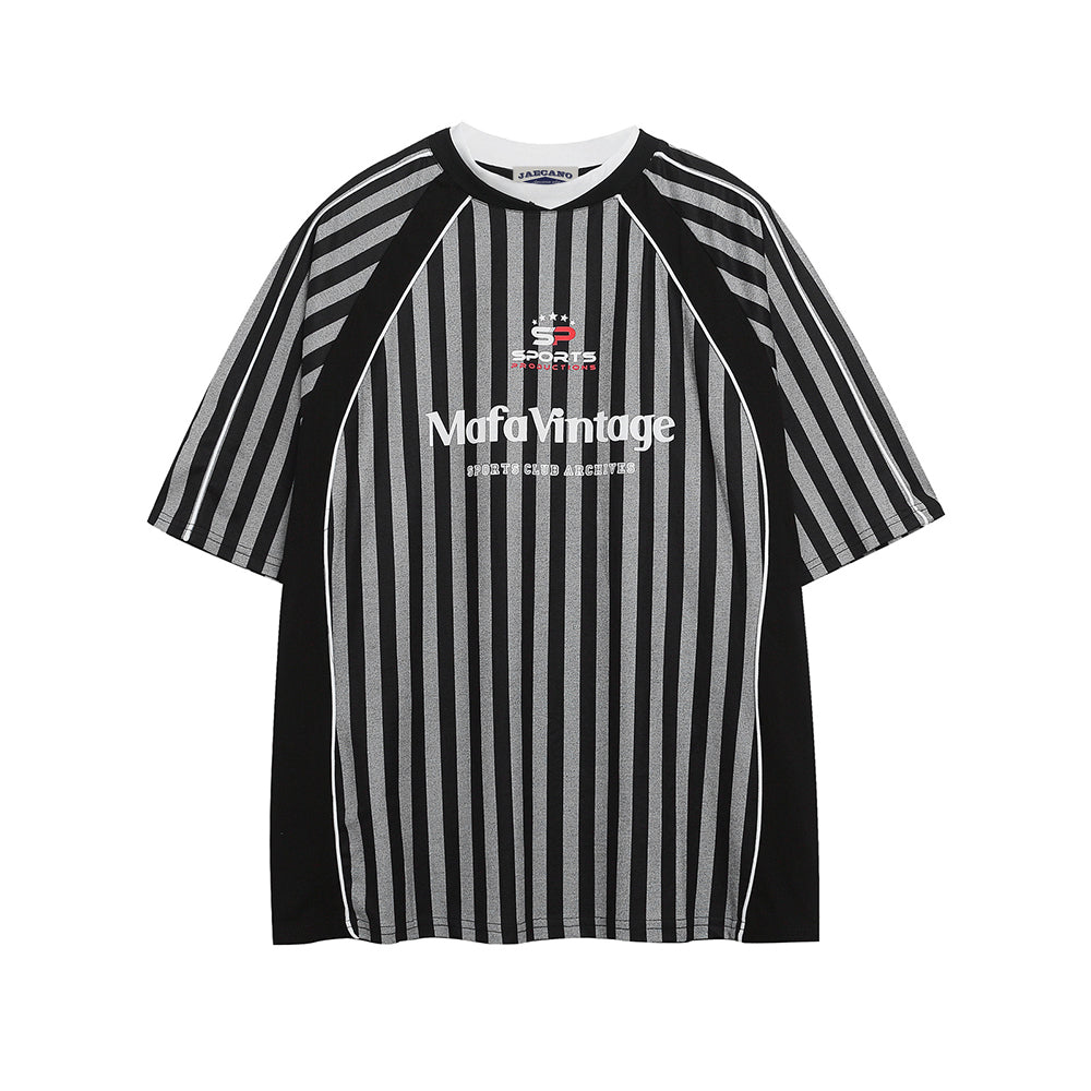 Striped casual short sleeves