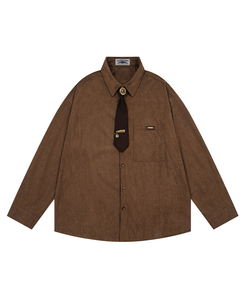 Corduroy Casual Long-Sleeved Shirt