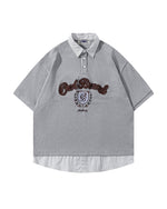 Fake two-piece lapel short sleeves