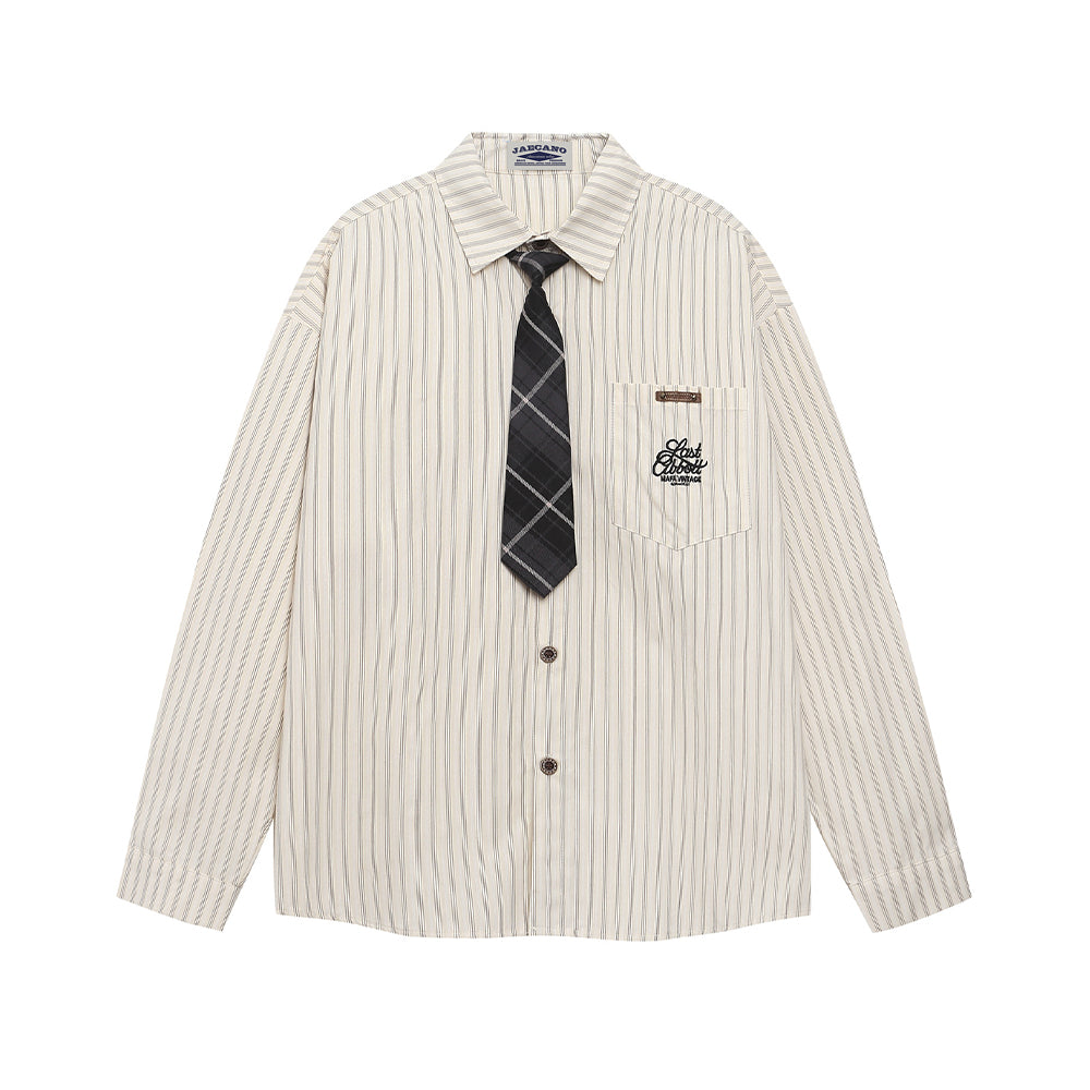 vintage striped long sleeve shirt