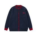 대비색 크루넥 스웨터