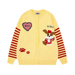 Color-blocked striped puppy sweater