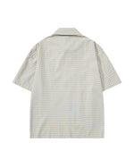 Retro plaid short-sleeved shirt