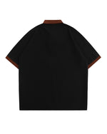 아메리칸 레트로 힙합 자수 문자 반팔