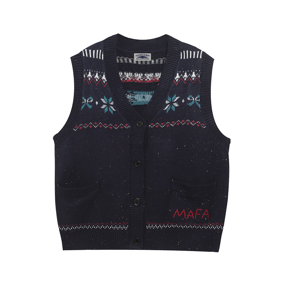 빈티지 니트 조끼