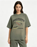 빈티지 라운드넥 반팔 티셔츠