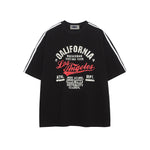 대비색 문자 프린트 반팔