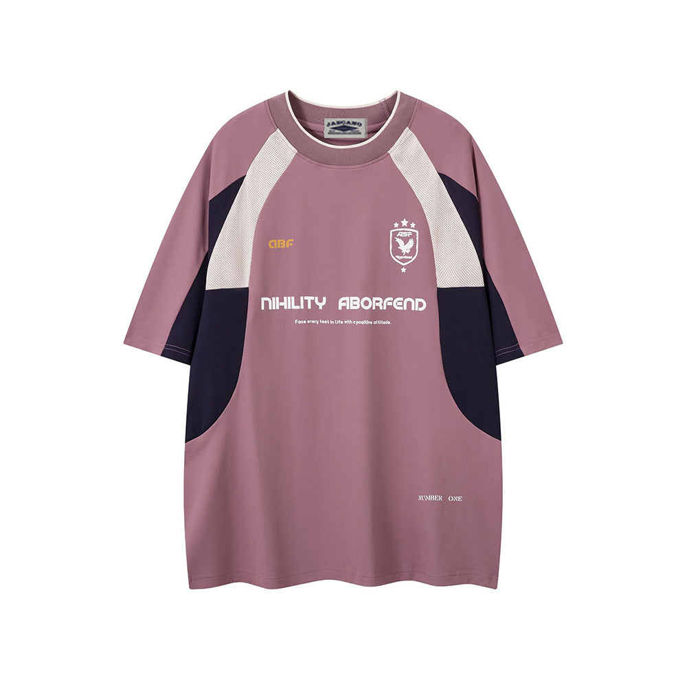 컬러블록 스포츠 반팔