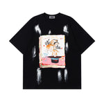 만화 토끼 반팔