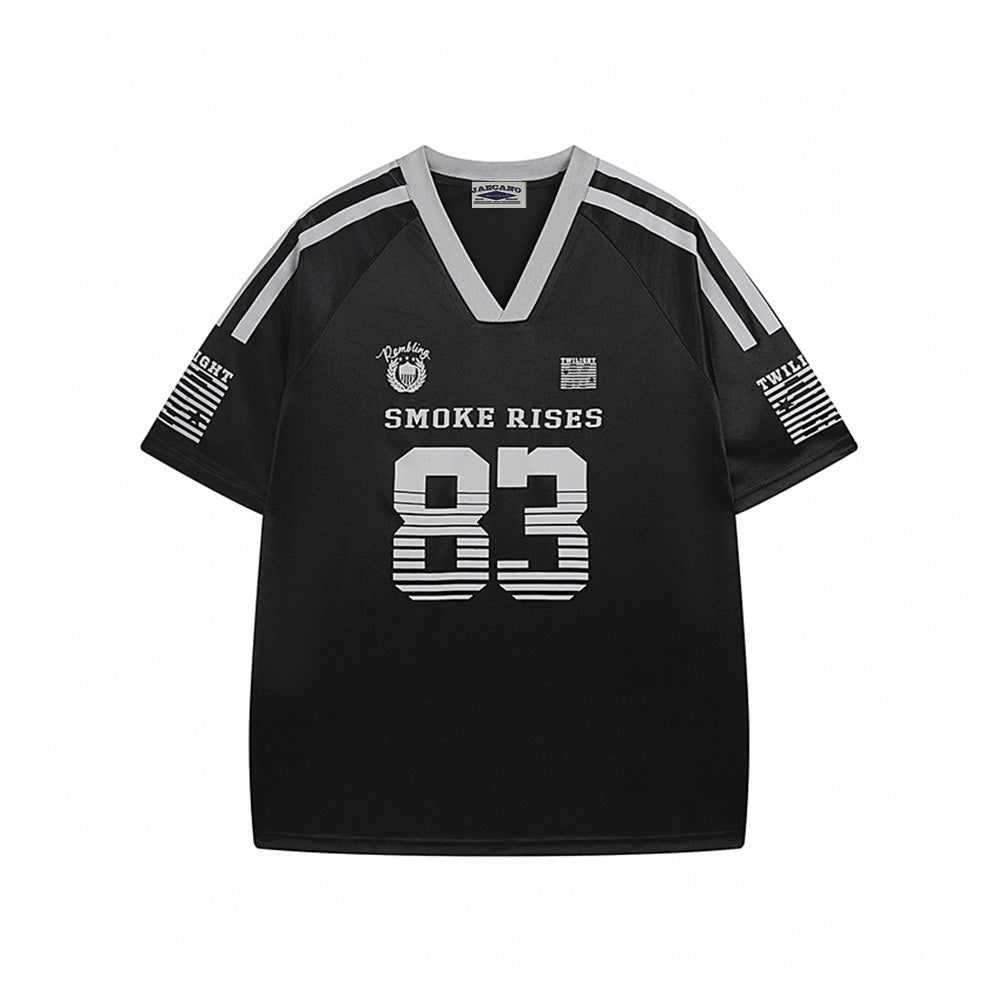 레트로 레터 프린트 반소매