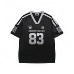 레트로 레터 프린트 반소매