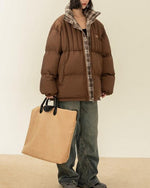 Retro reversible cotton jacket