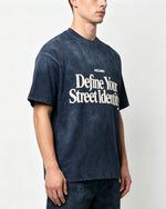 復古做舊印花短袖