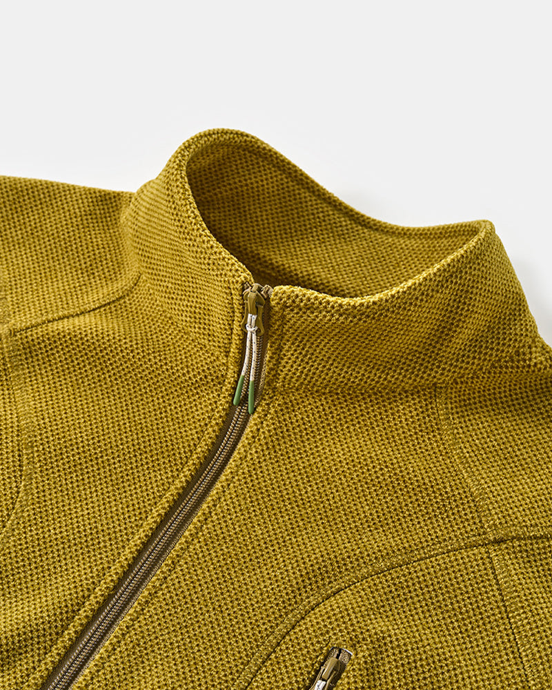 Stand Collar Zip-Up Sweatshirt Jacket