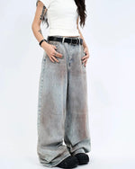 復古做舊牛仔褲