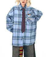 엿보는 강아지 긴팔 셔츠