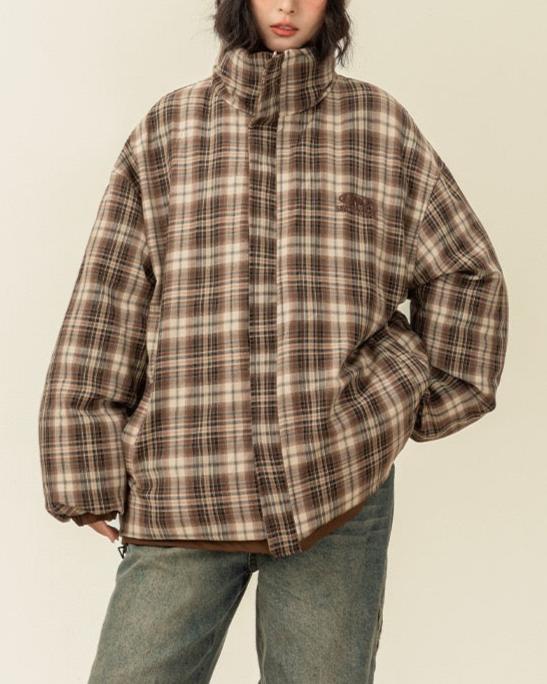 Retro reversible cotton jacket