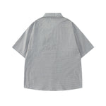 復古格紋短袖襯衫