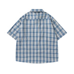 Vintage Plaid Tie Short Sleeve Shirt