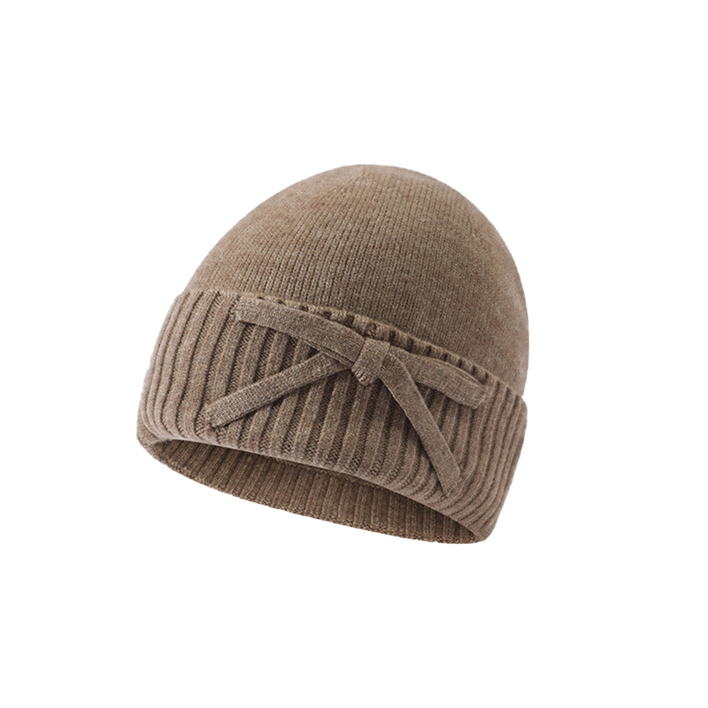 雙層加厚純色蝴蝶結帽