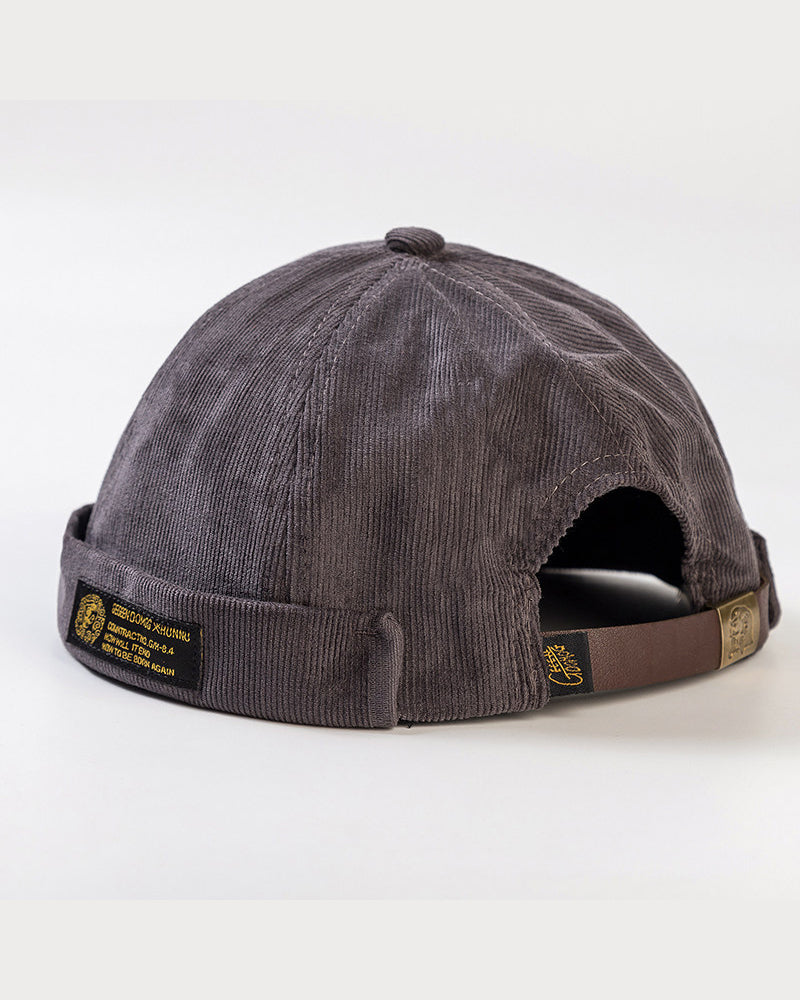 コーデュロイのヒップホップキャップ