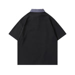 Retro embroidered short sleeves