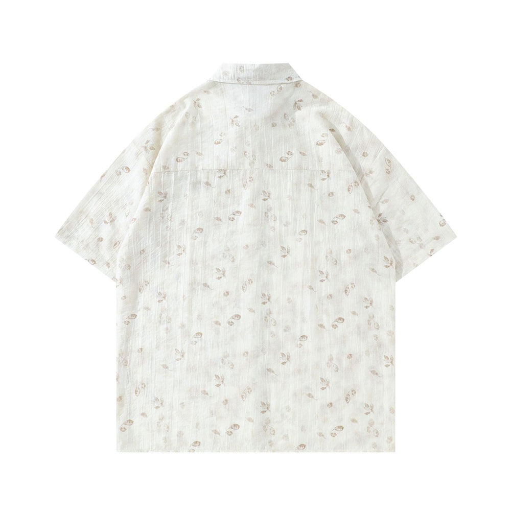Floral short-sleeved shirt