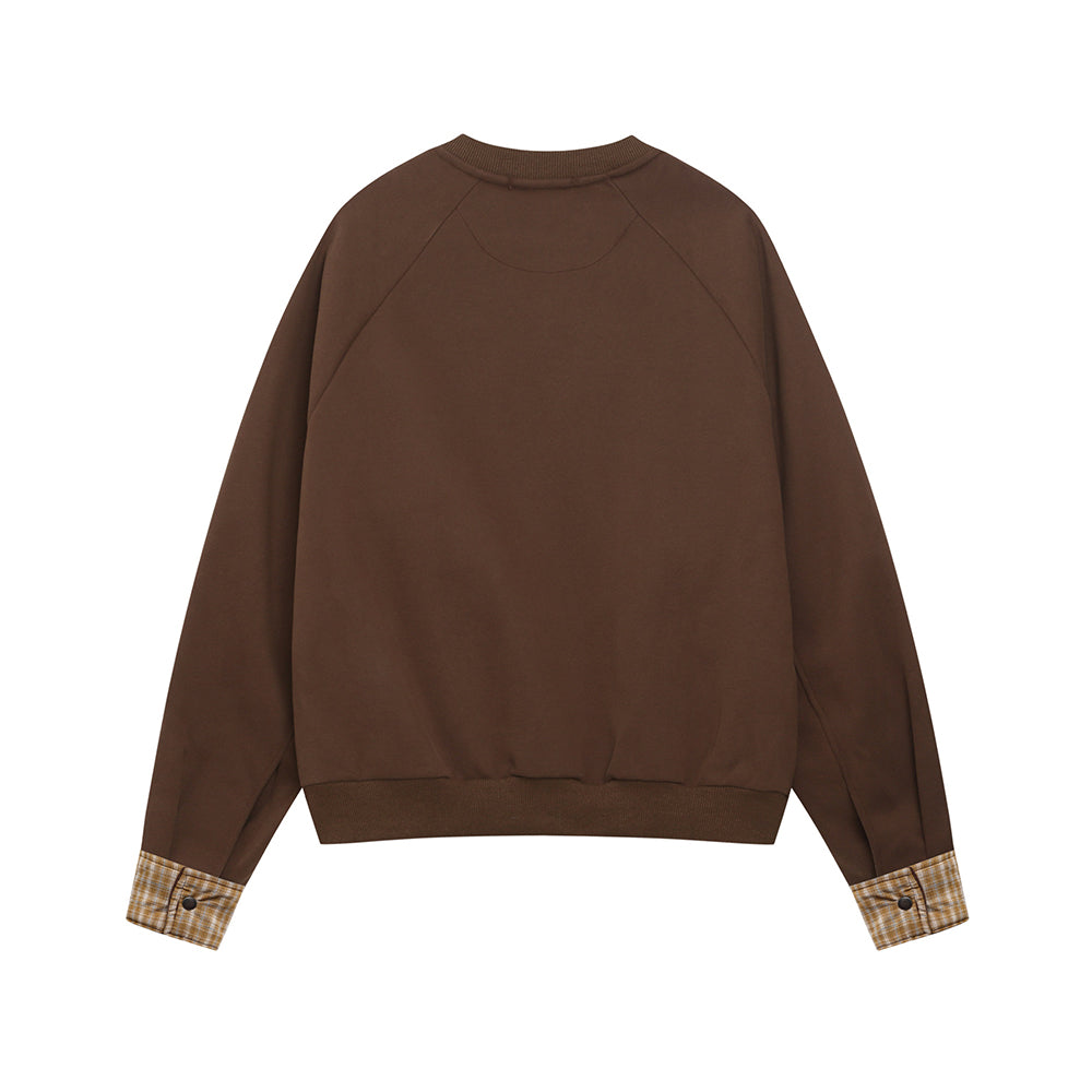 Fake two-piece spliced sweatshirt