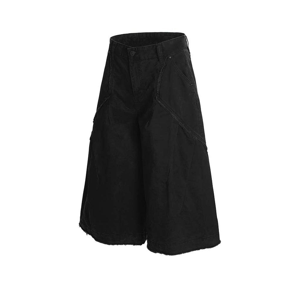 Panelled cargo cropped trousers
