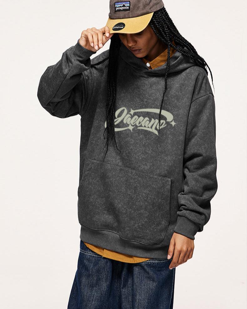 레트로 후드 스웨트셔츠