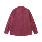 復古格子長袖襯衫