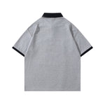 대비되는 컬러의 폼 프린트 반팔