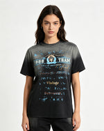 워싱 빈티지 반팔 티셔츠 (여성용)