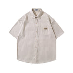 Striped short-sleeved shirt