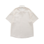 Embroidered plaid short-sleeved shirt