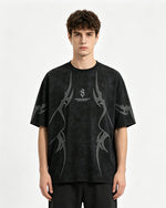 Retro print short sleeves