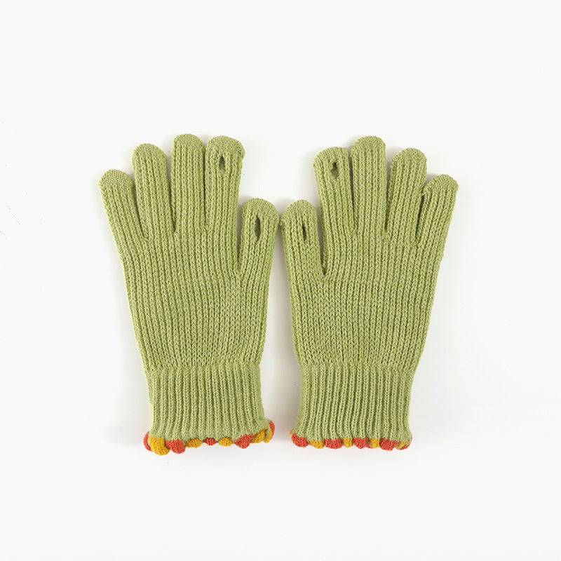 可愛加絨保暖手套