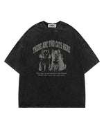 美式卡通小貓咪短袖