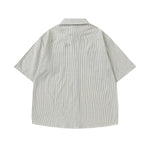 Simple striped short-sleeved shirt