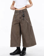Panelled cargo cropped trousers