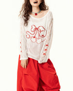 Simple off-shoulder long sleeves (women's)