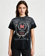 Distressed gradient short-sleeved T-shirt (women's)