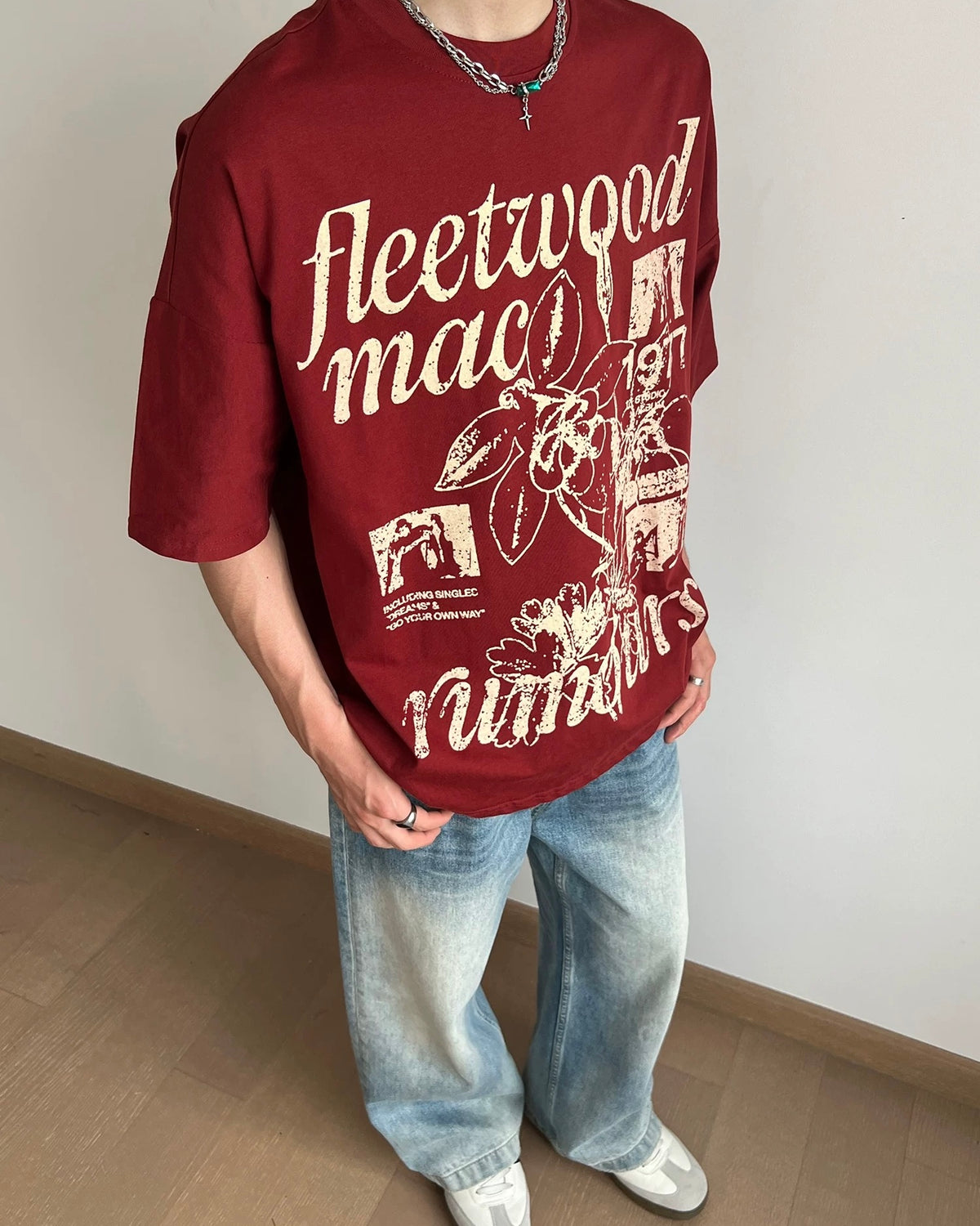 레트로 레터 반팔